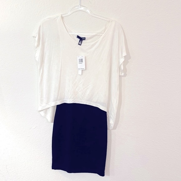 Brand New with tags sz XS Aqua dress twotone bodycon party vacation cocktail nwt - Picture 4 of 15